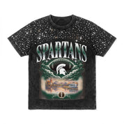 MICHIGAN STATE SPARTANS SKY'S THE LIMIT KIDS VINTAGE WASH RHINESTONE TEE
