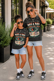 MIAMI HURRICANES SKY'S THE LIMIT KIDS VINTAGE WASH RHINESTONE TEE