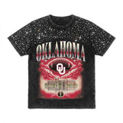 OKLAHOMA SOONERS SKY'S THE LIMIT KIDS VINTAGE WASH RHINESTONE TEE