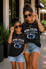 PENN STATE NITTANY LIONS SKY'S THE LIMIT KIDS VINTAGE WASH RHINESTONE TEE