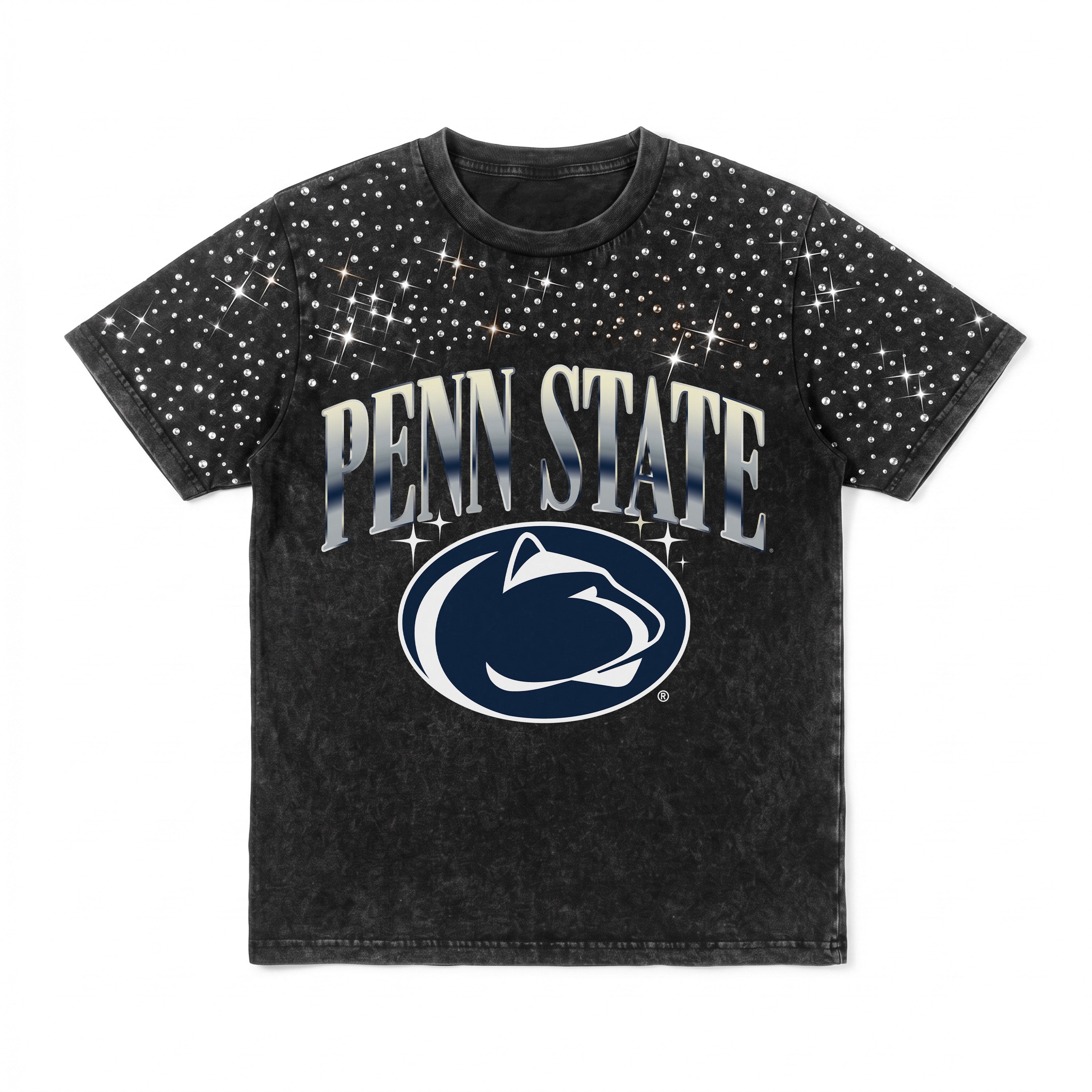 PENN STATE NITTANY LIONS SKY'S THE LIMIT KIDS VINTAGE WASH RHINESTONE TEE