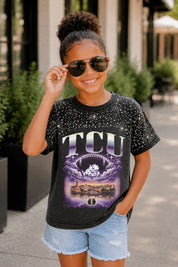TCU HORNED FROGS SKY'S THE LIMIT KIDS VINTAGE WASH RHINESTONE TEE