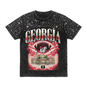 GEORGIA BULLDOGS SKY'S THE LIMIT KIDS VINTAGE WASH RHINESTONE TEE
