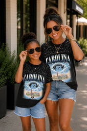 NORTH CAROLINA TAR HEELS SKY'S THE LIMIT KIDS VINTAGE WASH RHINESTONE TEE