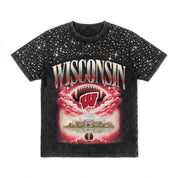 WISCONSIN BADGERS SKY'S THE LIMIT KIDS VINTAGE WASH RHINESTONE TEE