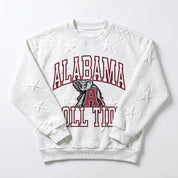 ALABAMA CRIMSON TIDE BIG PLAY ENERGY KIDS EMBOSSED STAR CREWNECK