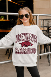 ARKANSAS RAZORBACKS BIG PLAY ENERGY KIDS EMBOSSED STAR CREWNECK