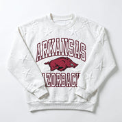 ARKANSAS RAZORBACKS BIG PLAY ENERGY KIDS EMBOSSED STAR CREWNECK