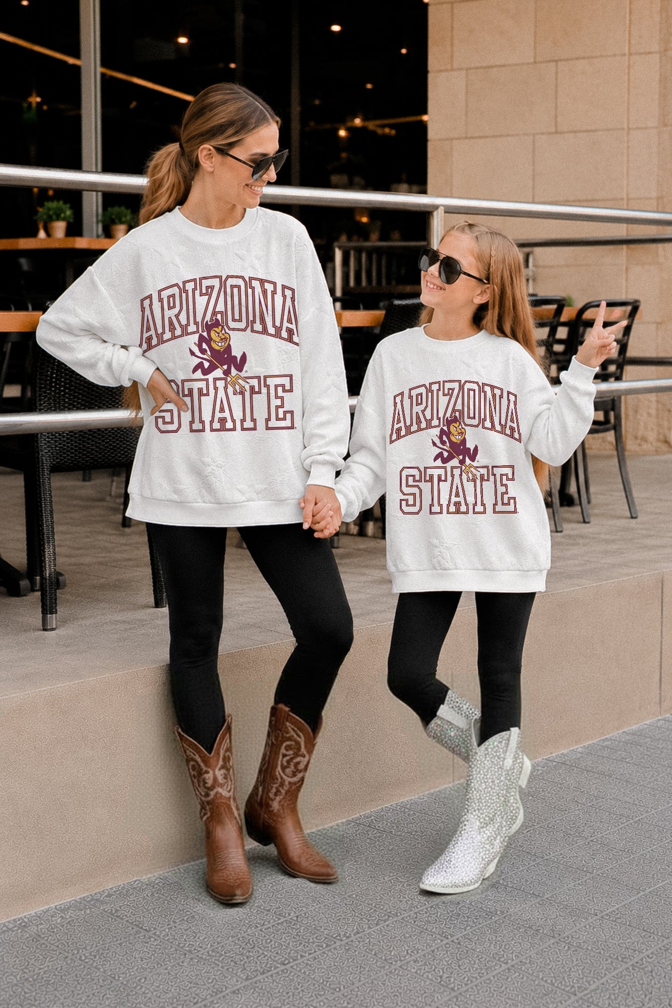 ARIZONA STATE SUN DEVILS BIG PLAY ENERGY KIDS EMBOSSED STAR CREWNECK