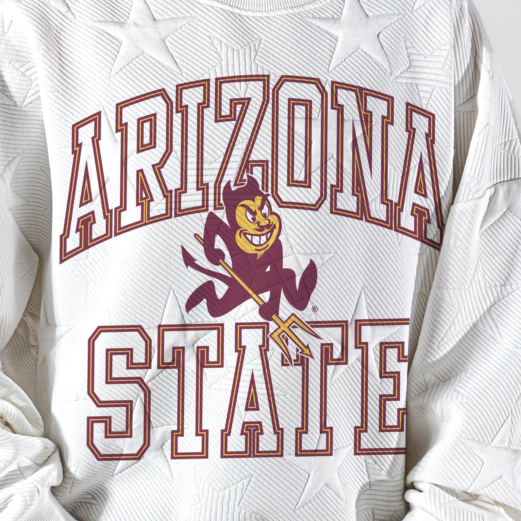 ARIZONA STATE SUN DEVILS BIG PLAY ENERGY KIDS EMBOSSED STAR CREWNECK