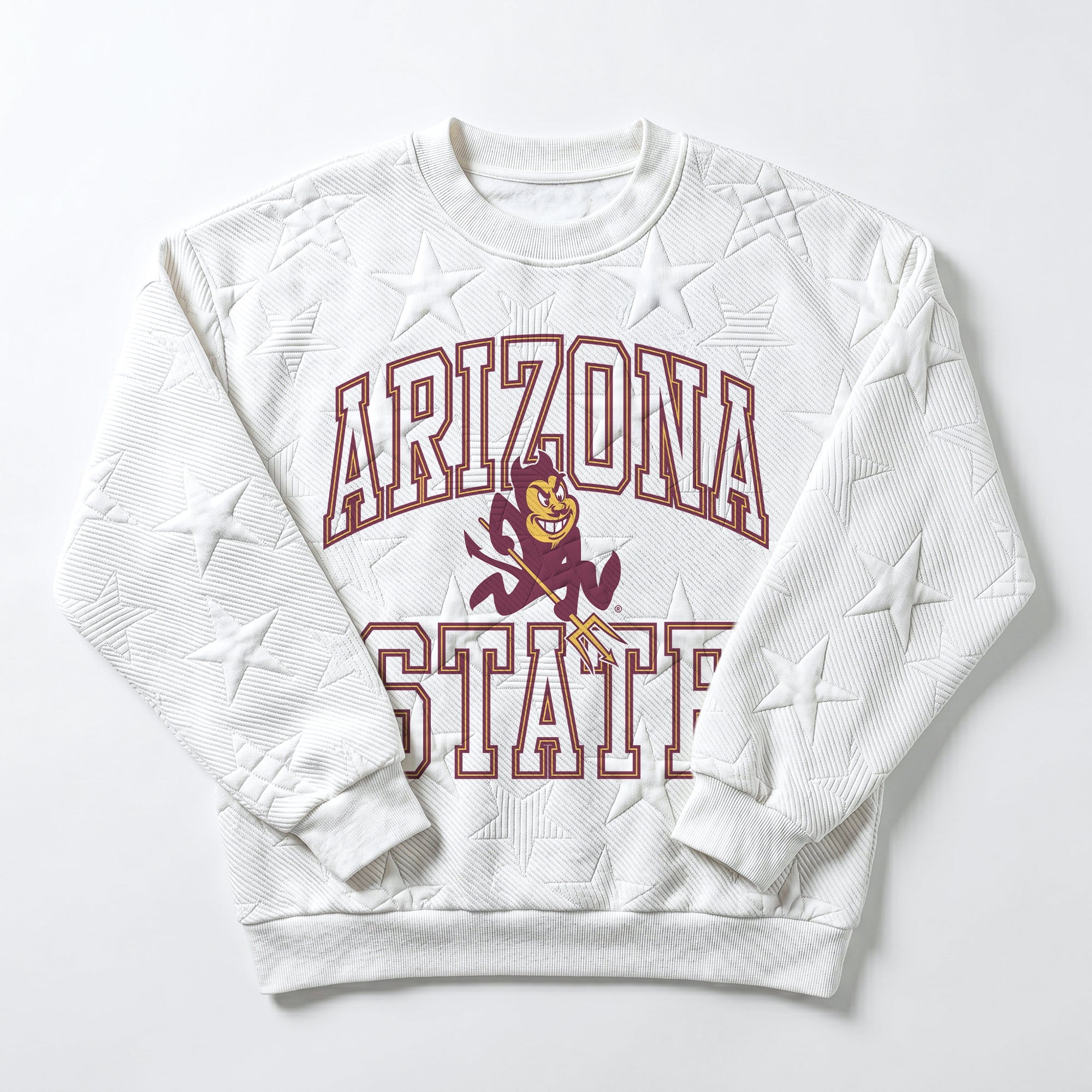 ARIZONA STATE SUN DEVILS BIG PLAY ENERGY KIDS EMBOSSED STAR CREWNECK