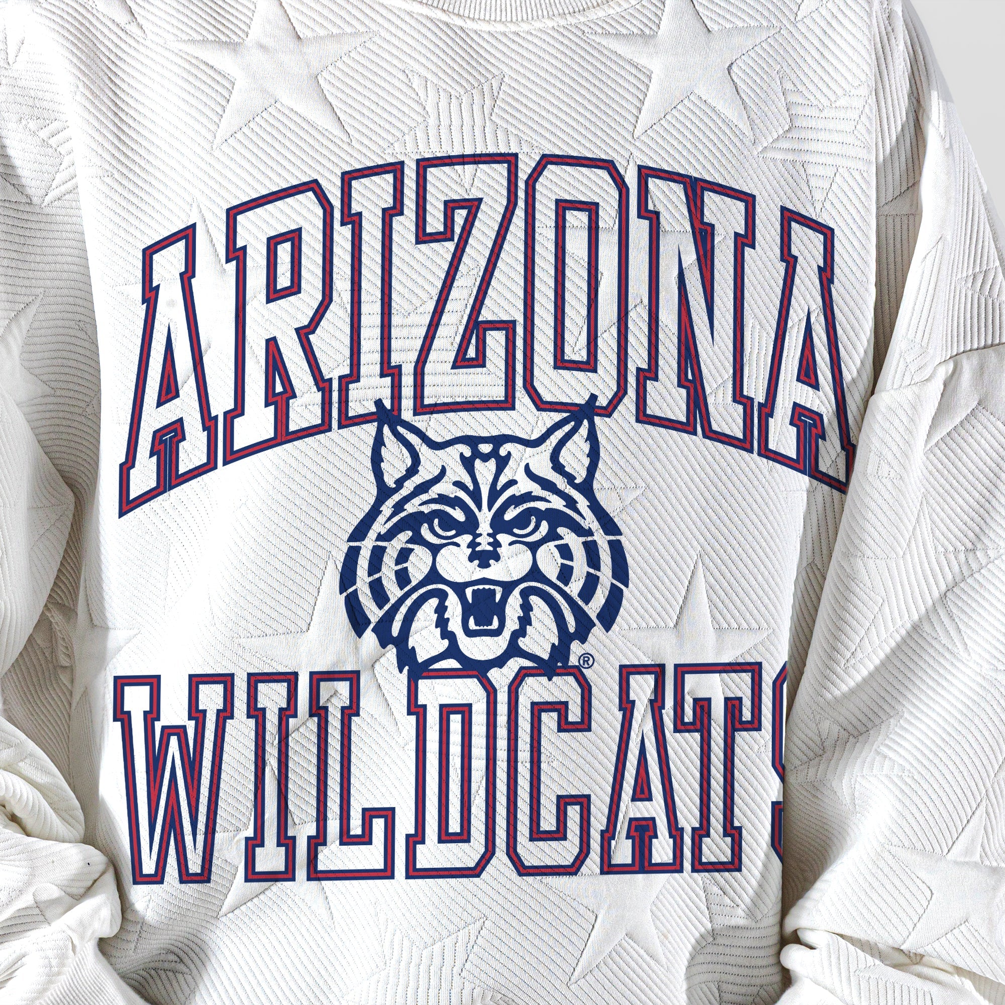 ARIZONA WILDCATS BIG PLAY ENERGY KIDS EMBOSSED STAR CREWNECK