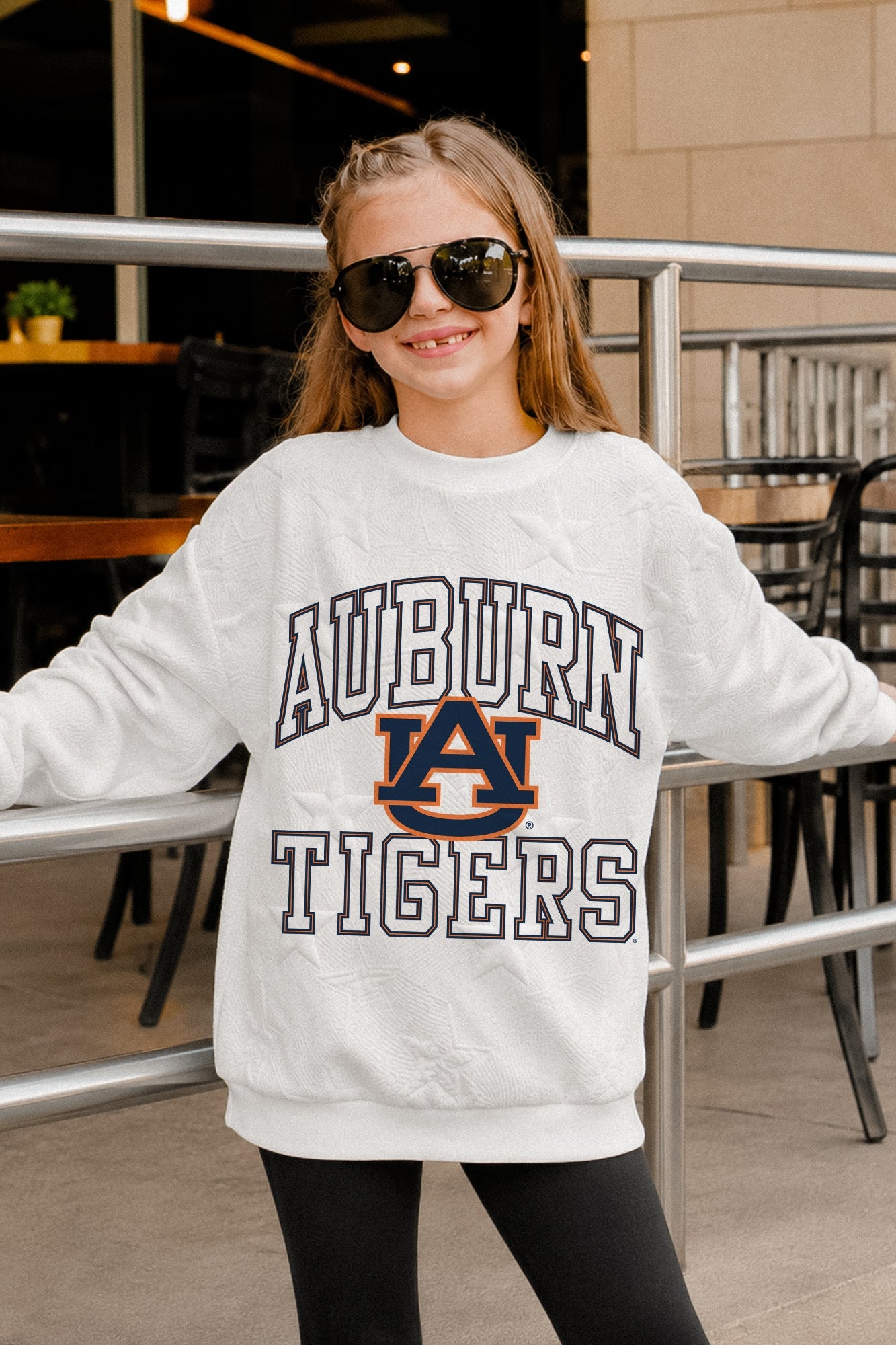 AUBURN TIGERS BIG PLAY ENERGY KIDS EMBOSSED STAR CREWNECK
