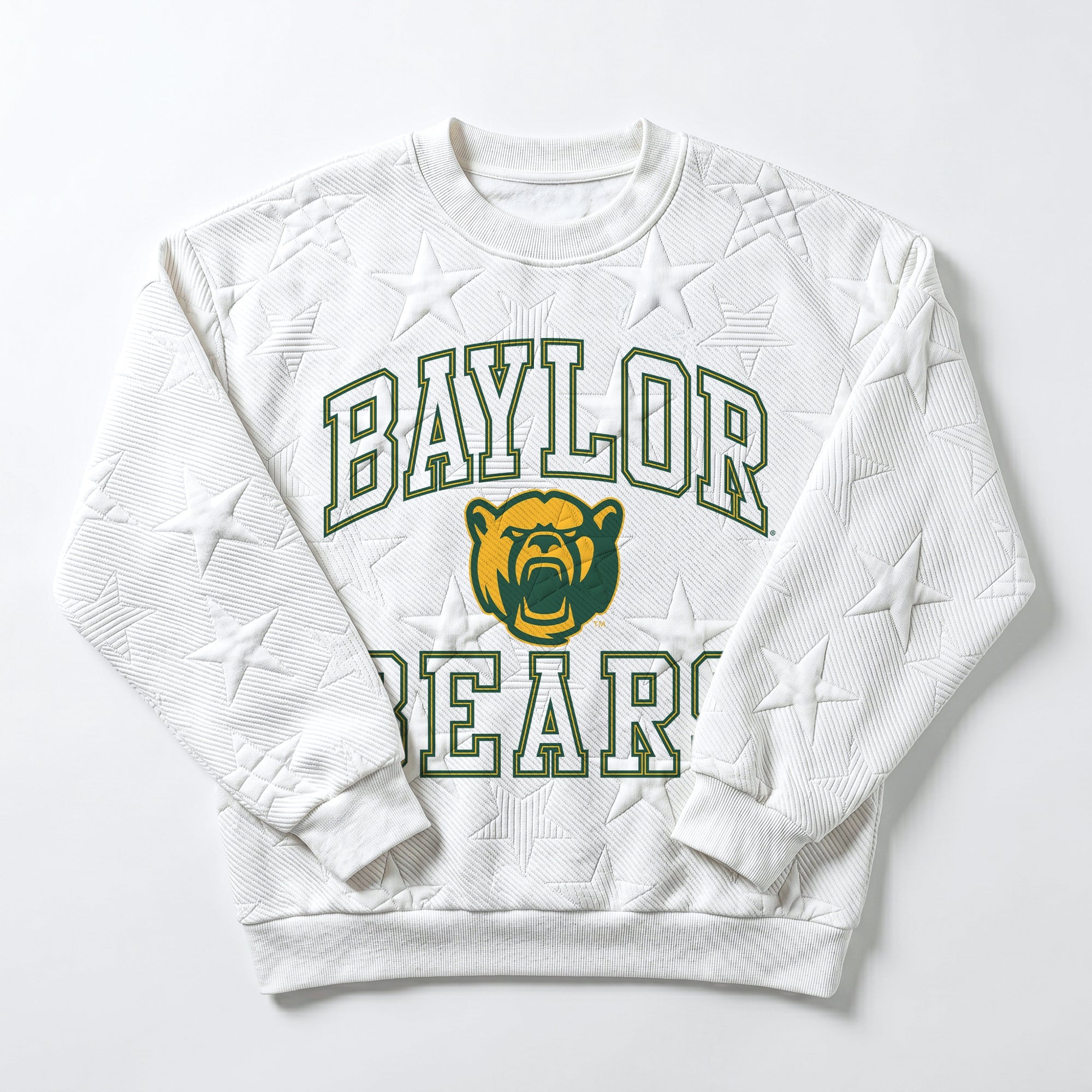 BAYLOR BEARS BIG PLAY ENERGY KIDS EMBOSSED STAR CREWNECK