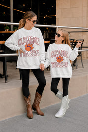 CLEMSON TIGERS BIG PLAY ENERGY KIDS EMBOSSED STAR CREWNECK