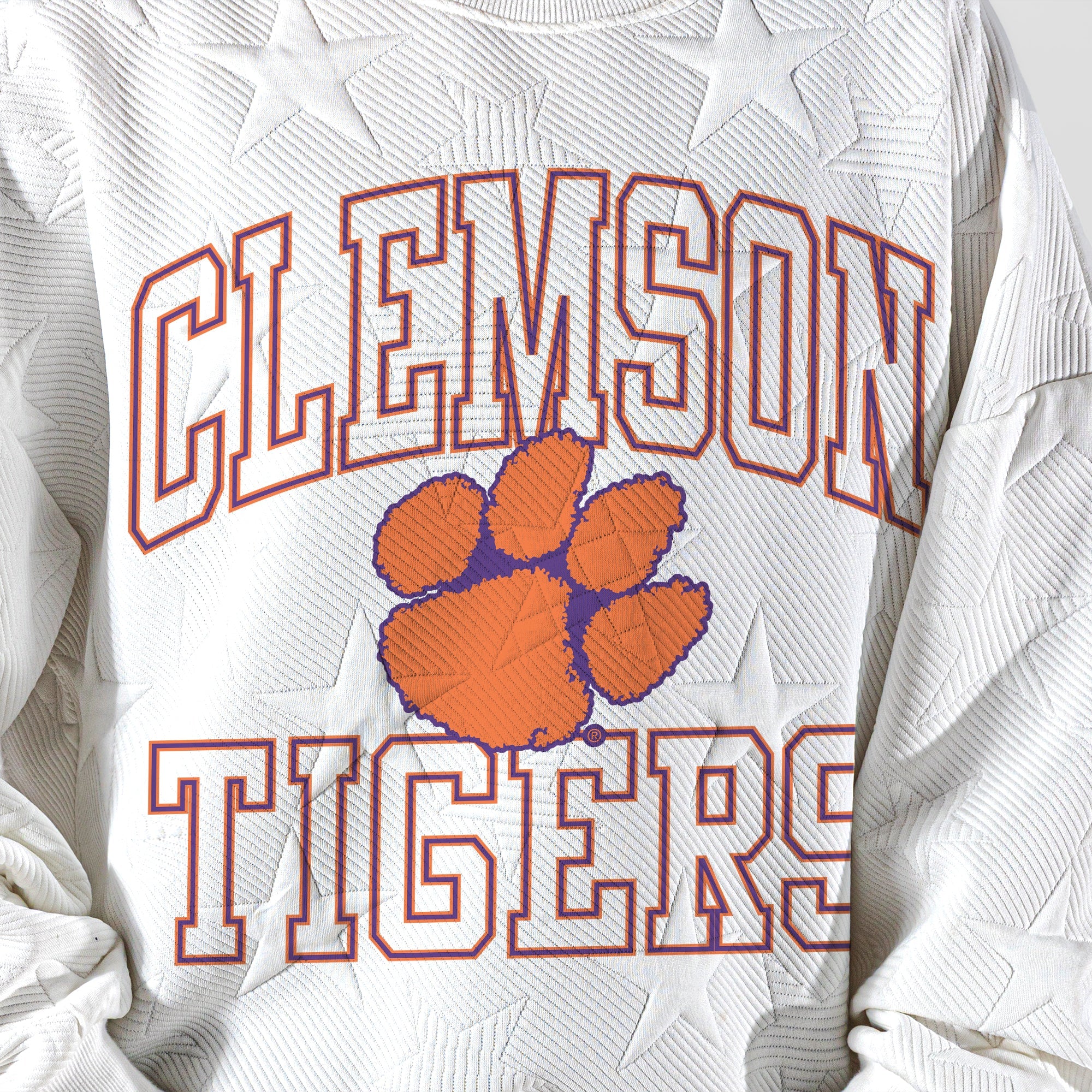 CLEMSON TIGERS BIG PLAY ENERGY KIDS EMBOSSED STAR CREWNECK