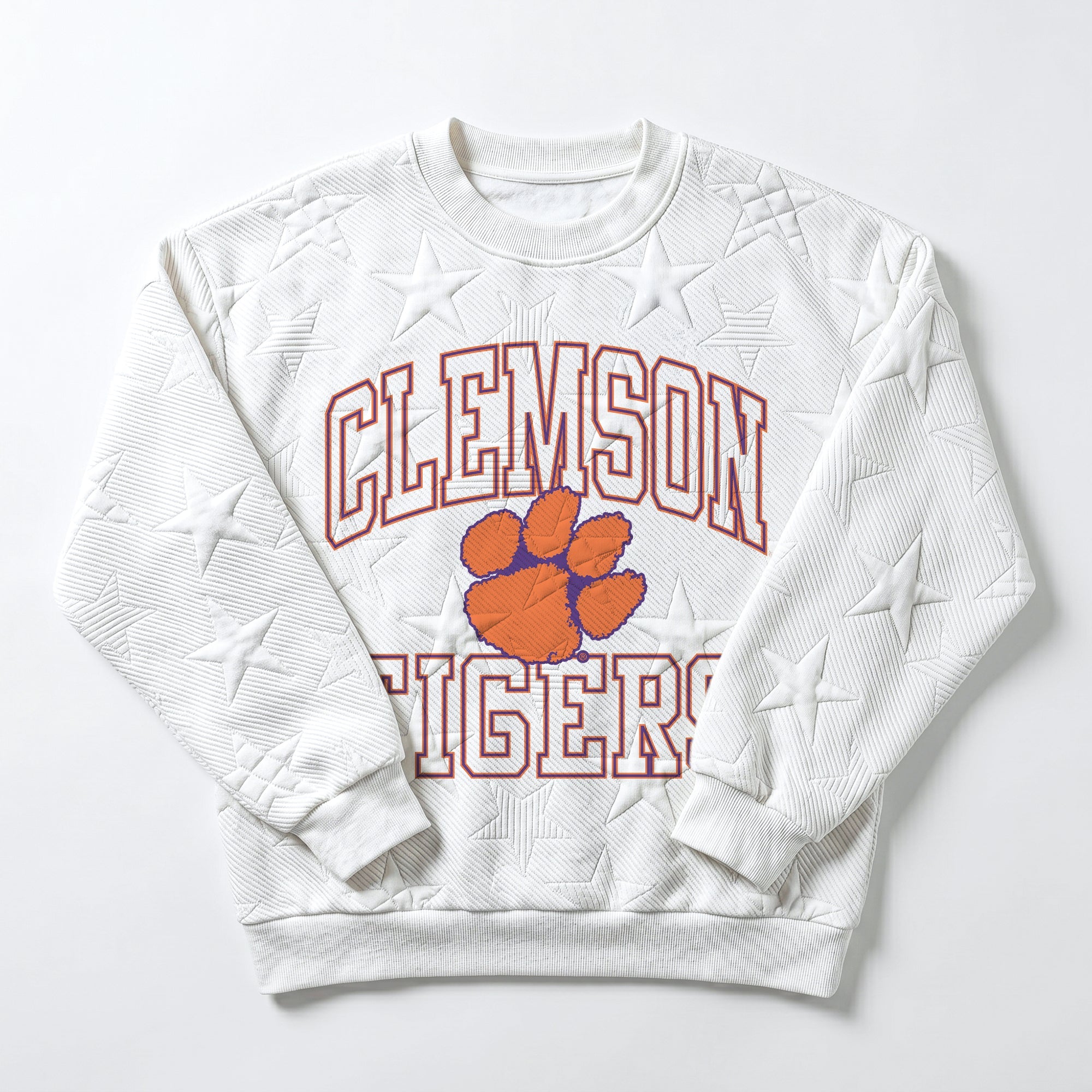 CLEMSON TIGERS BIG PLAY ENERGY KIDS EMBOSSED STAR CREWNECK