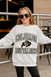 COLORADO BUFFALOES BIG PLAY ENERGY KIDS EMBOSSED STAR CREWNECK