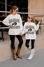 COLORADO BUFFALOES BIG PLAY ENERGY KIDS EMBOSSED STAR CREWNECK