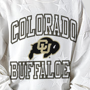 COLORADO BUFFALOES BIG PLAY ENERGY KIDS EMBOSSED STAR CREWNECK