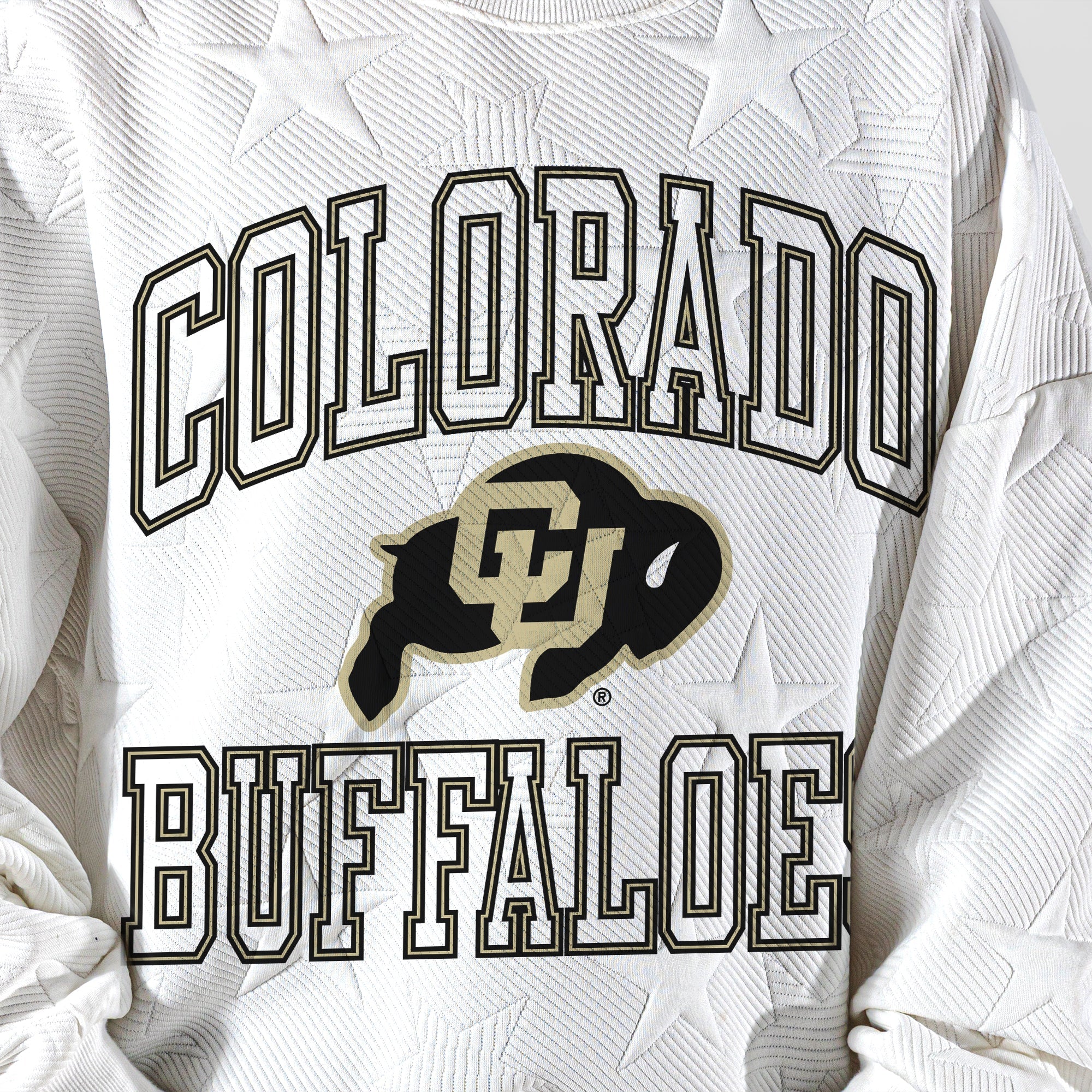 COLORADO BUFFALOES BIG PLAY ENERGY KIDS EMBOSSED STAR CREWNECK