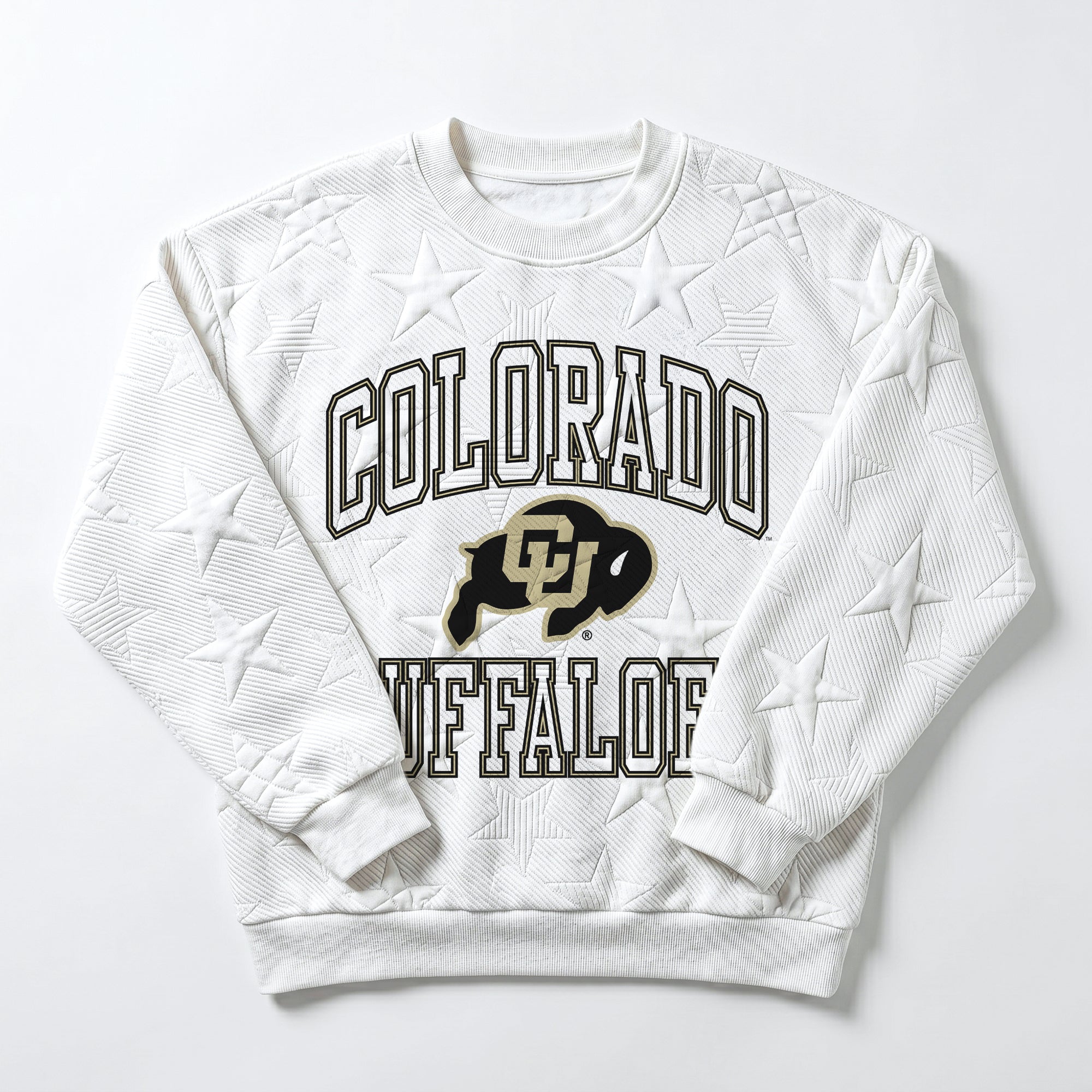 COLORADO BUFFALOES BIG PLAY ENERGY KIDS EMBOSSED STAR CREWNECK