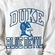 DUKE BLUE DEVILS BIG PLAY ENERGY KIDS EMBOSSED STAR CREWNECK