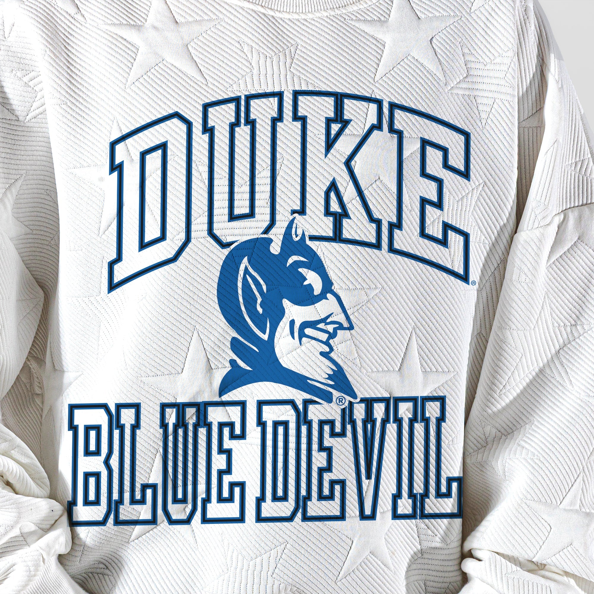 DUKE BLUE DEVILS BIG PLAY ENERGY KIDS EMBOSSED STAR CREWNECK