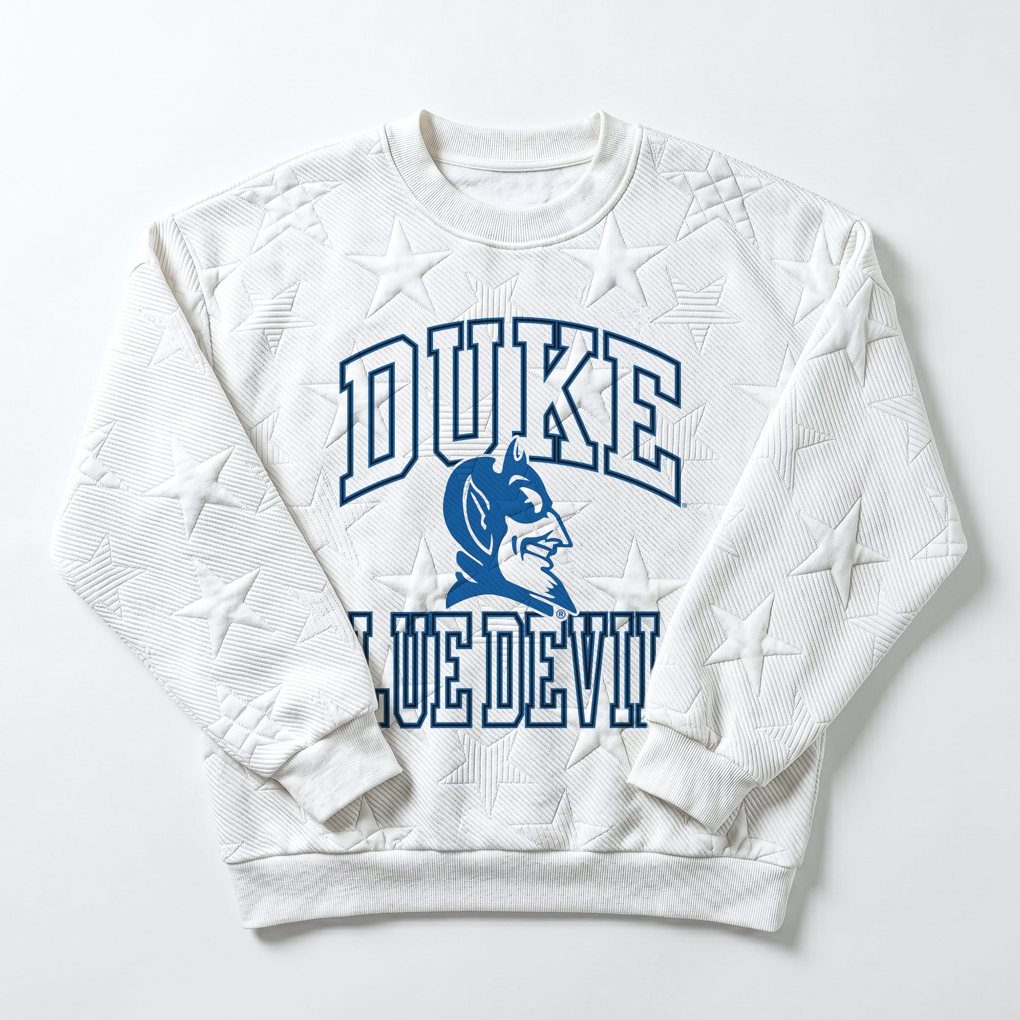 DUKE BLUE DEVILS BIG PLAY ENERGY KIDS EMBOSSED STAR CREWNECK