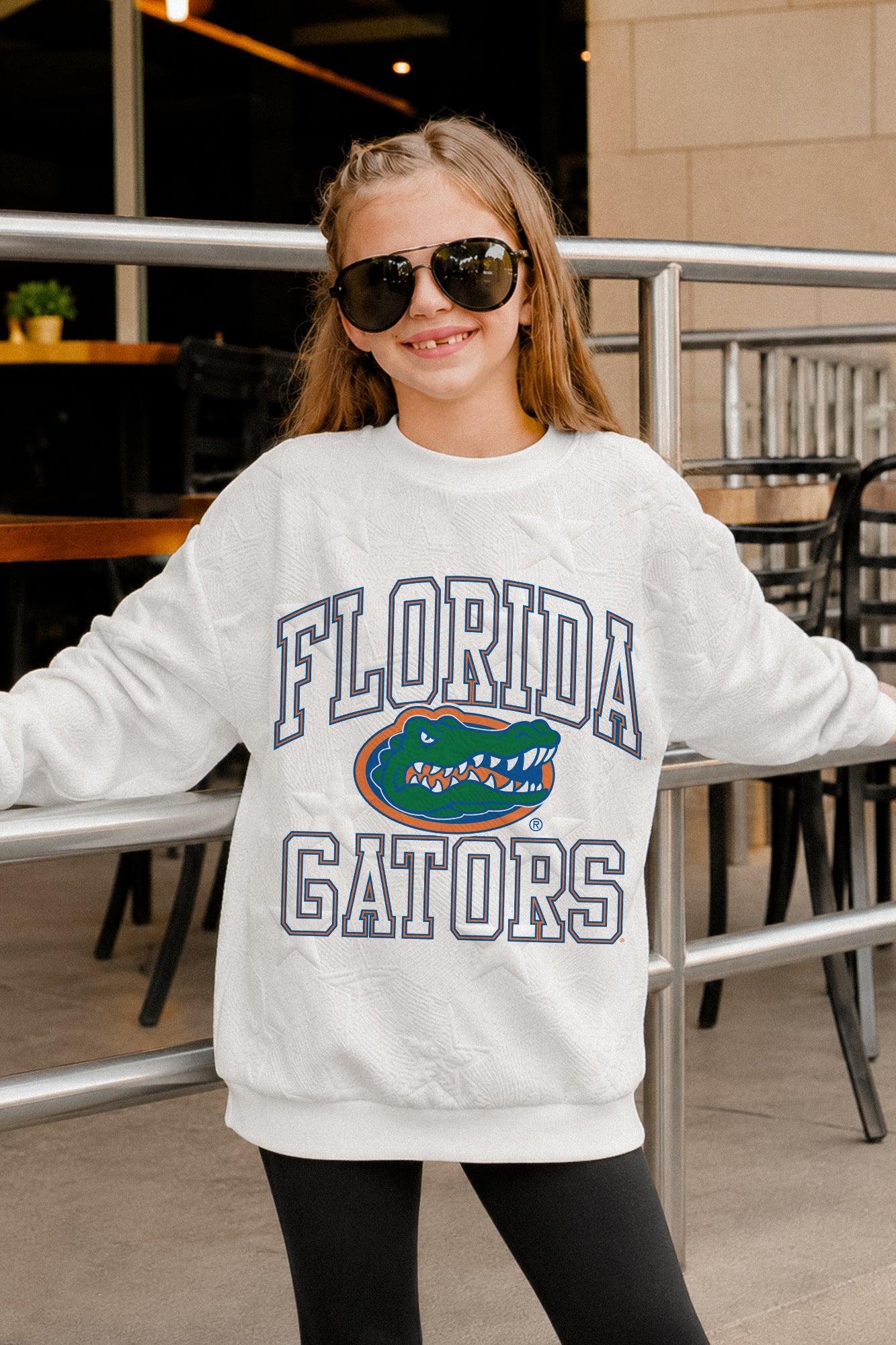 FLORIDA GATORS BIG PLAY ENERGY KIDS EMBOSSED STAR CREWNECK