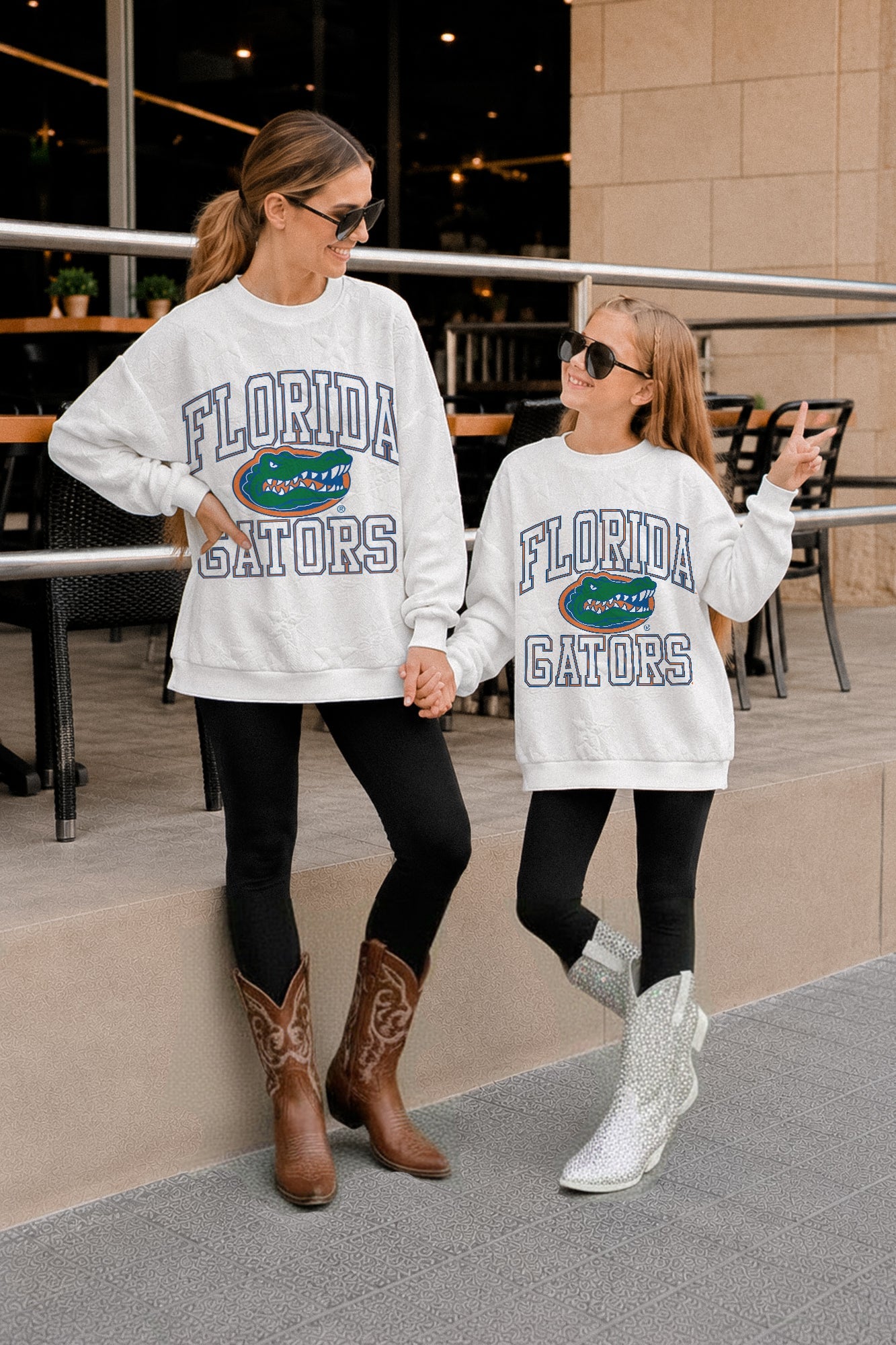FLORIDA GATORS BIG PLAY ENERGY KIDS EMBOSSED STAR CREWNECK