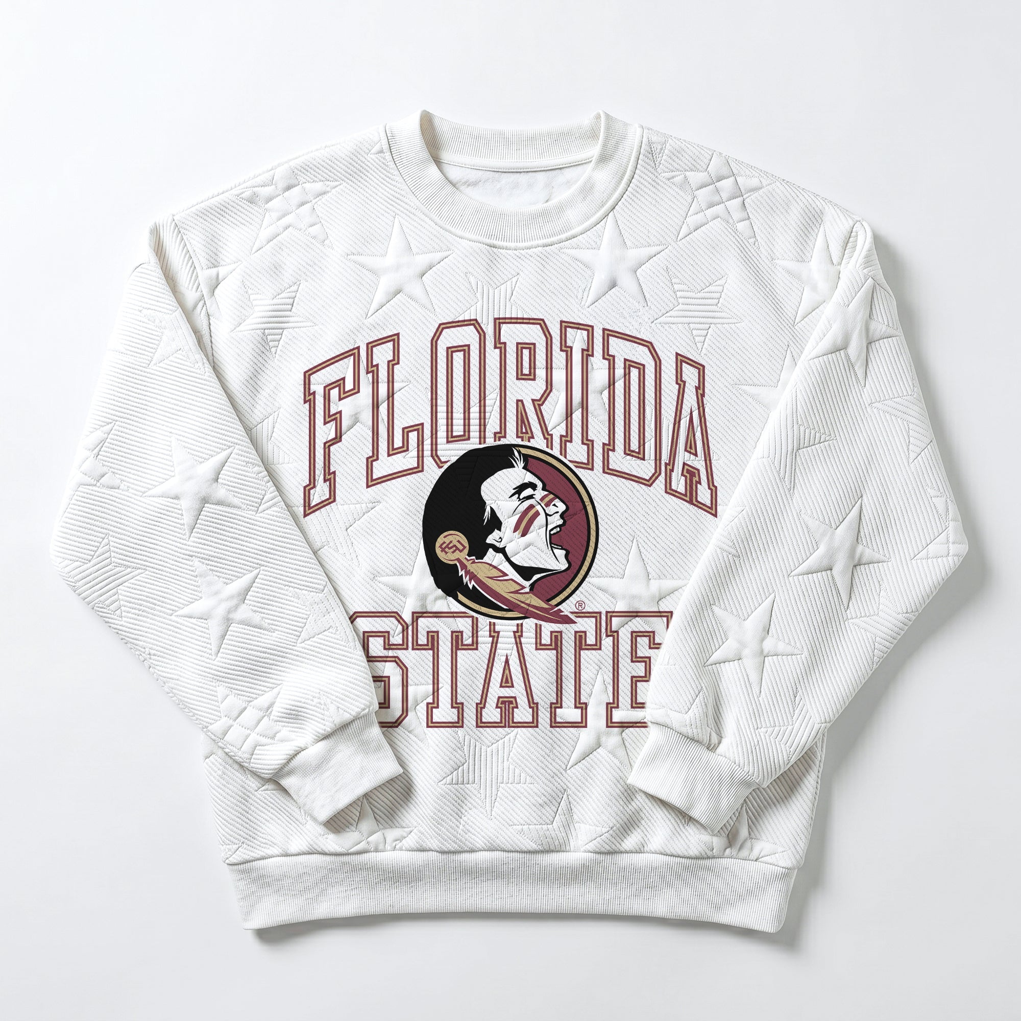FLORIDA STATE SEMINOLES BIG PLAY ENERGY KIDS EMBOSSED STAR CREWNECK