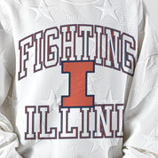 ILLINOIS FIGHTING ILLINI BIG PLAY ENERGY KIDS EMBOSSED STAR CREWNECK