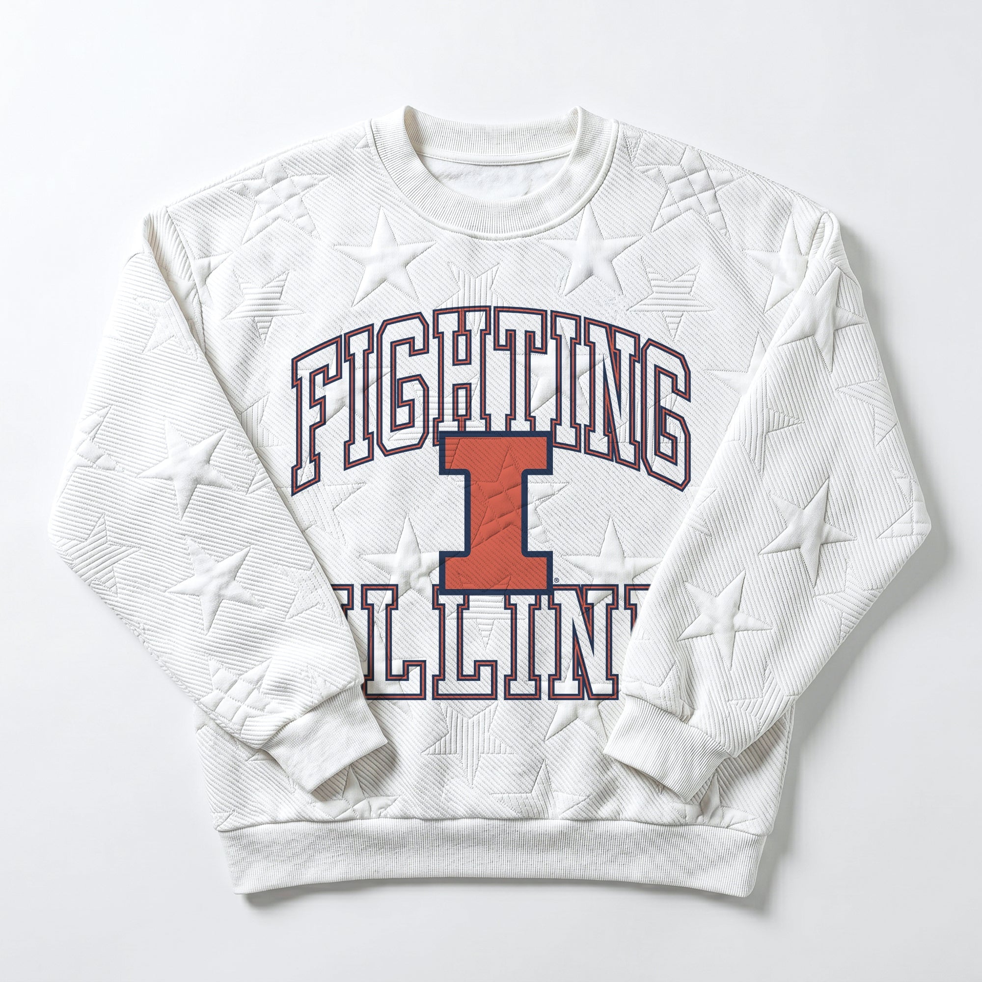 ILLINOIS FIGHTING ILLINI BIG PLAY ENERGY KIDS EMBOSSED STAR CREWNECK