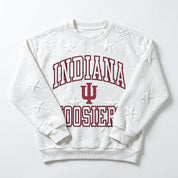 INDIANA HOOSIERS BIG PLAY ENERGY KIDS EMBOSSED STAR CREWNECK