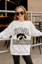 IOWA HAWKEYES BIG PLAY ENERGY KIDS EMBOSSED STAR CREWNECK