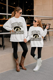 IOWA HAWKEYES BIG PLAY ENERGY KIDS EMBOSSED STAR CREWNECK