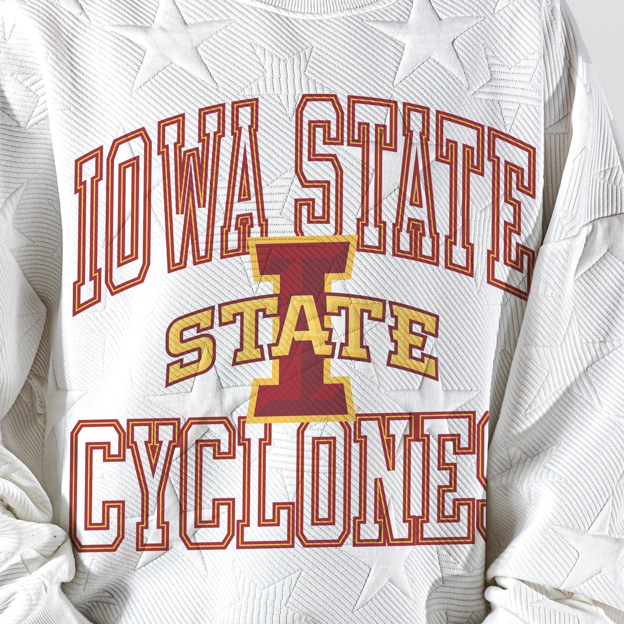 IOWA STATE CYCLONES BIG PLAY ENERGY KIDS EMBOSSED STAR CREWNECK