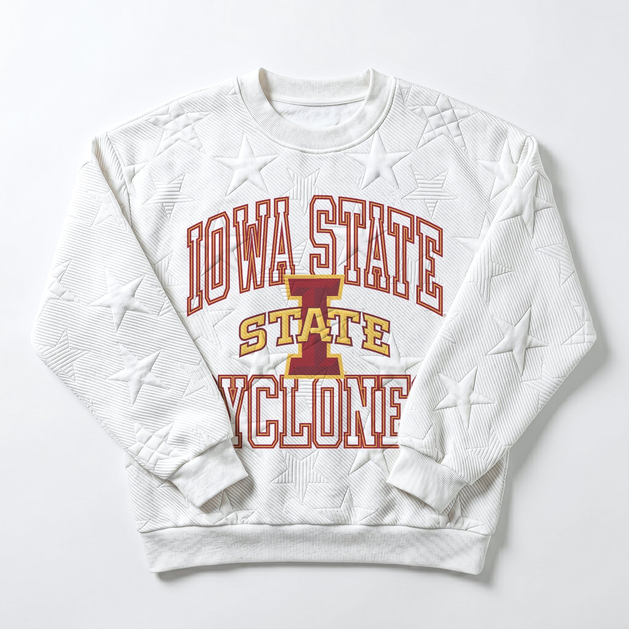 IOWA STATE CYCLONES BIG PLAY ENERGY KIDS EMBOSSED STAR CREWNECK