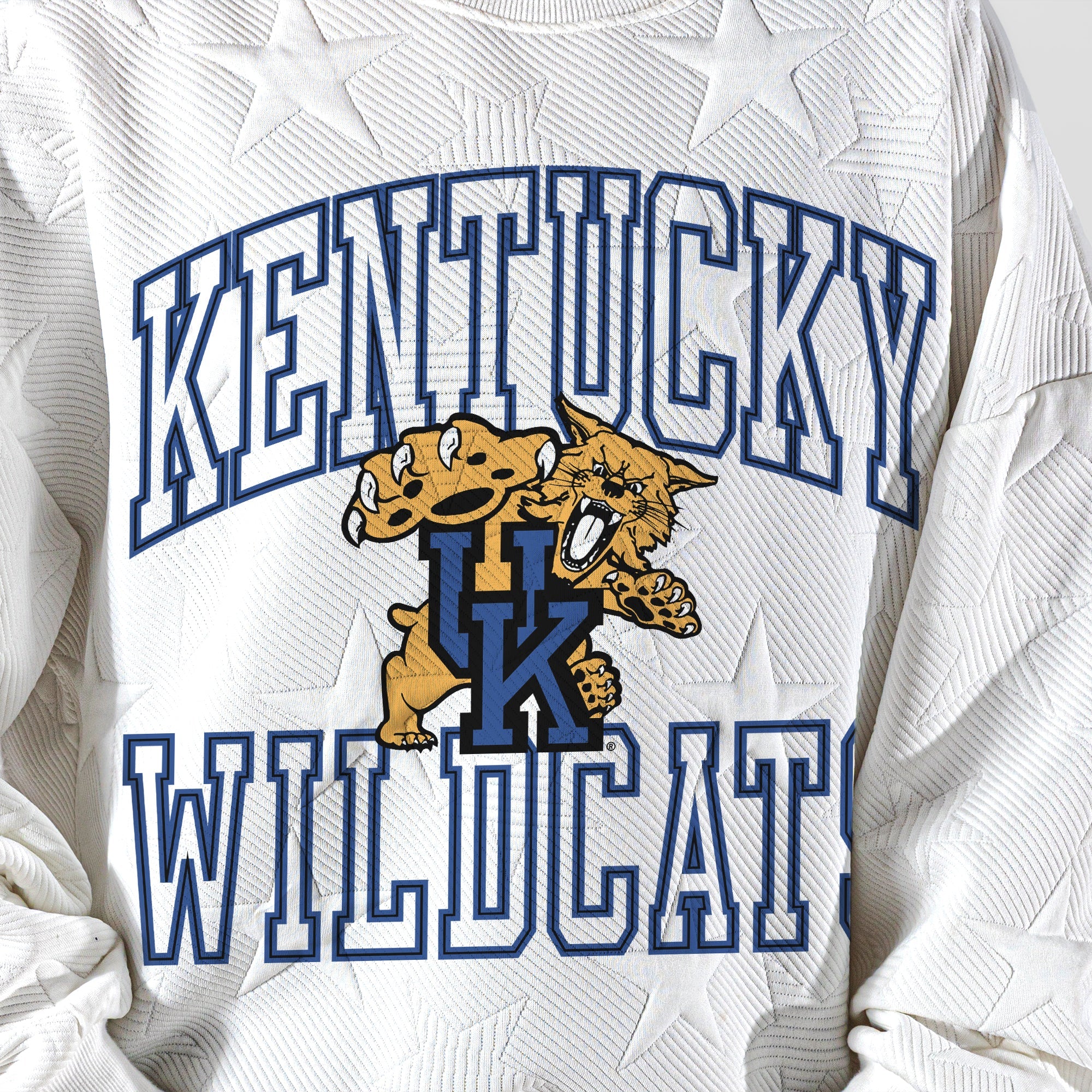 KENTUCKY WILDCATS BIG PLAY ENERGY KIDS EMBOSSED STAR CREWNECK