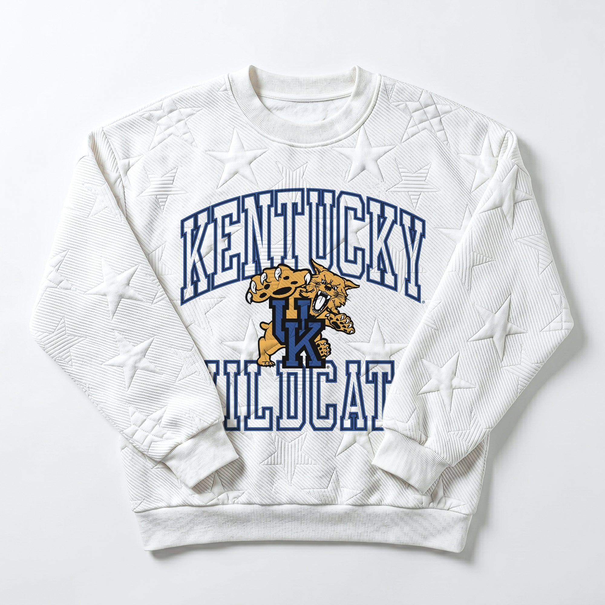 KENTUCKY WILDCATS BIG PLAY ENERGY KIDS EMBOSSED STAR CREWNECK