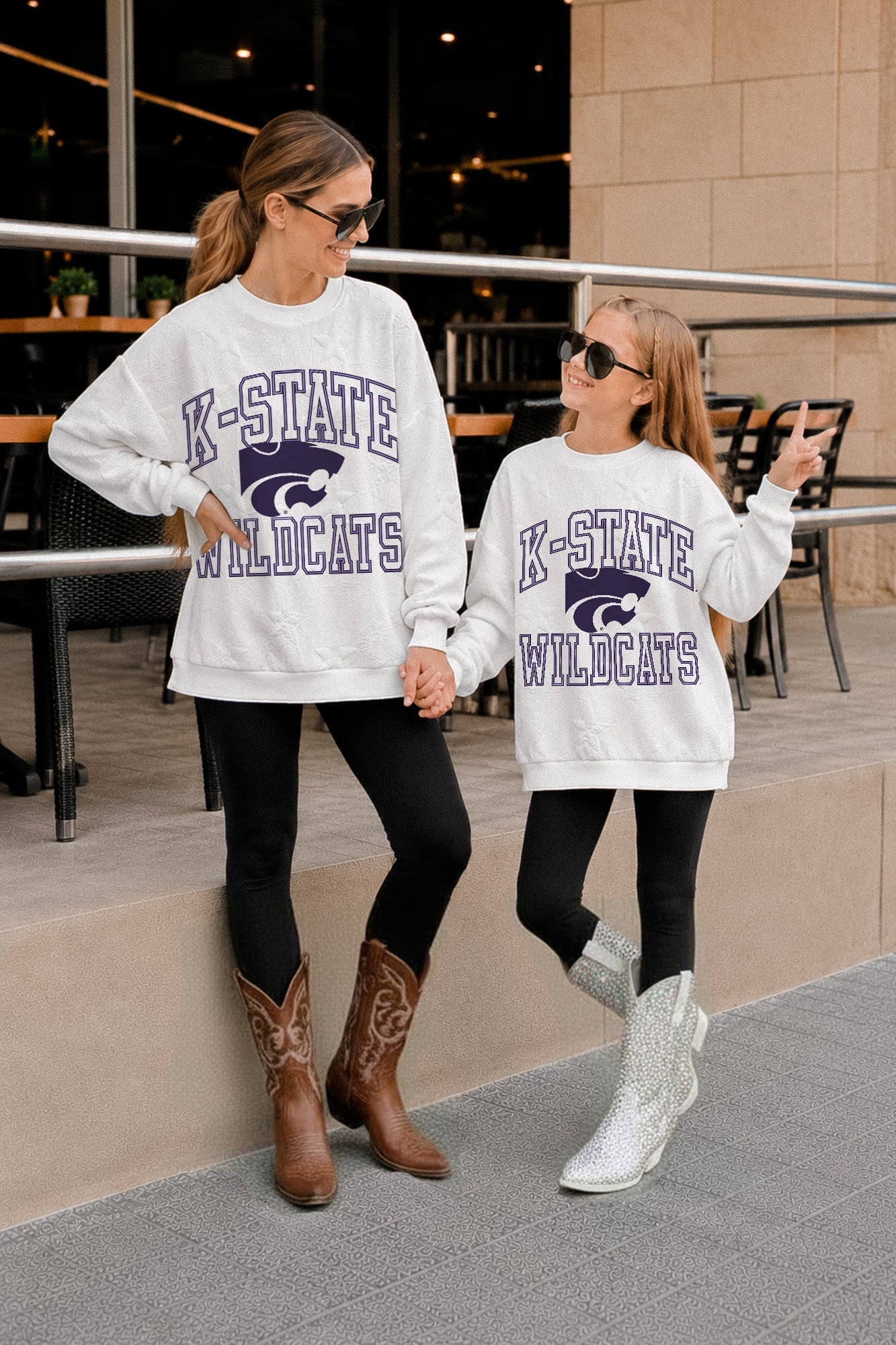 KANSAS STATE WILDCATS BIG PLAY ENERGY KIDS EMBOSSED STAR CREWNECK