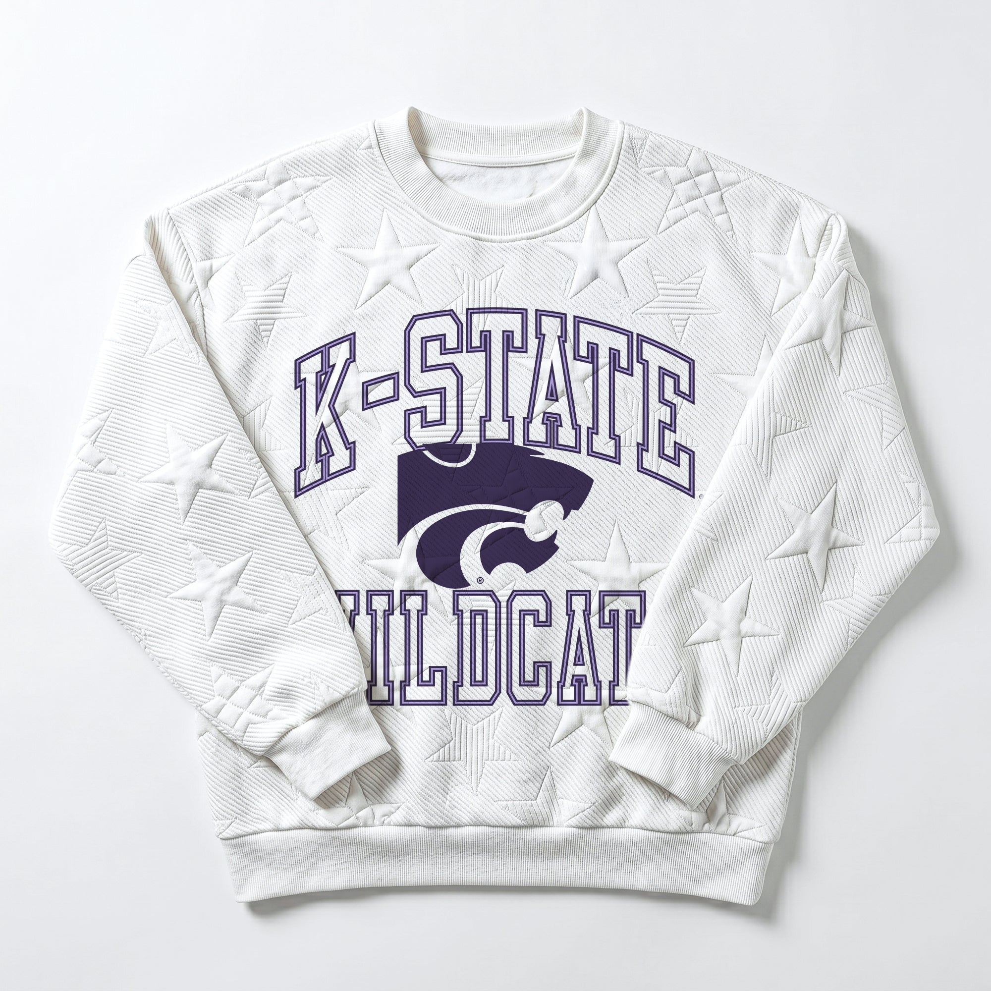 KANSAS STATE WILDCATS BIG PLAY ENERGY KIDS EMBOSSED STAR CREWNECK