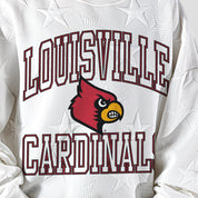 LOUISVILLE CARDINALS BIG PLAY ENERGY KIDS EMBOSSED STAR CREWNECK