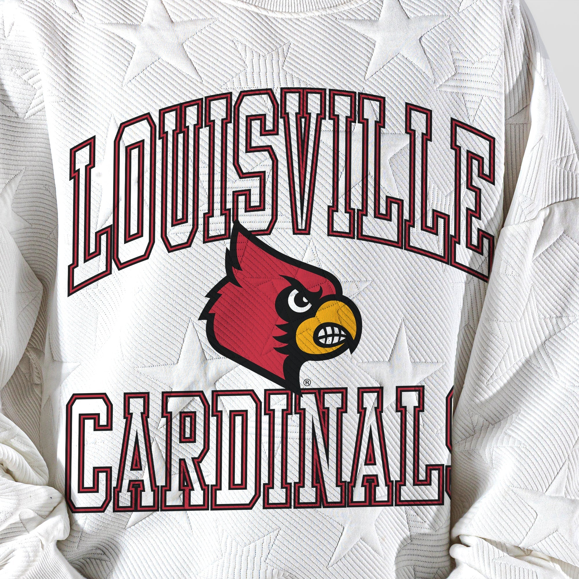 LOUISVILLE CARDINALS BIG PLAY ENERGY KIDS EMBOSSED STAR CREWNECK