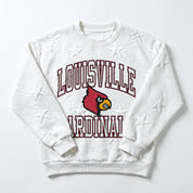 LOUISVILLE CARDINALS BIG PLAY ENERGY KIDS EMBOSSED STAR CREWNECK