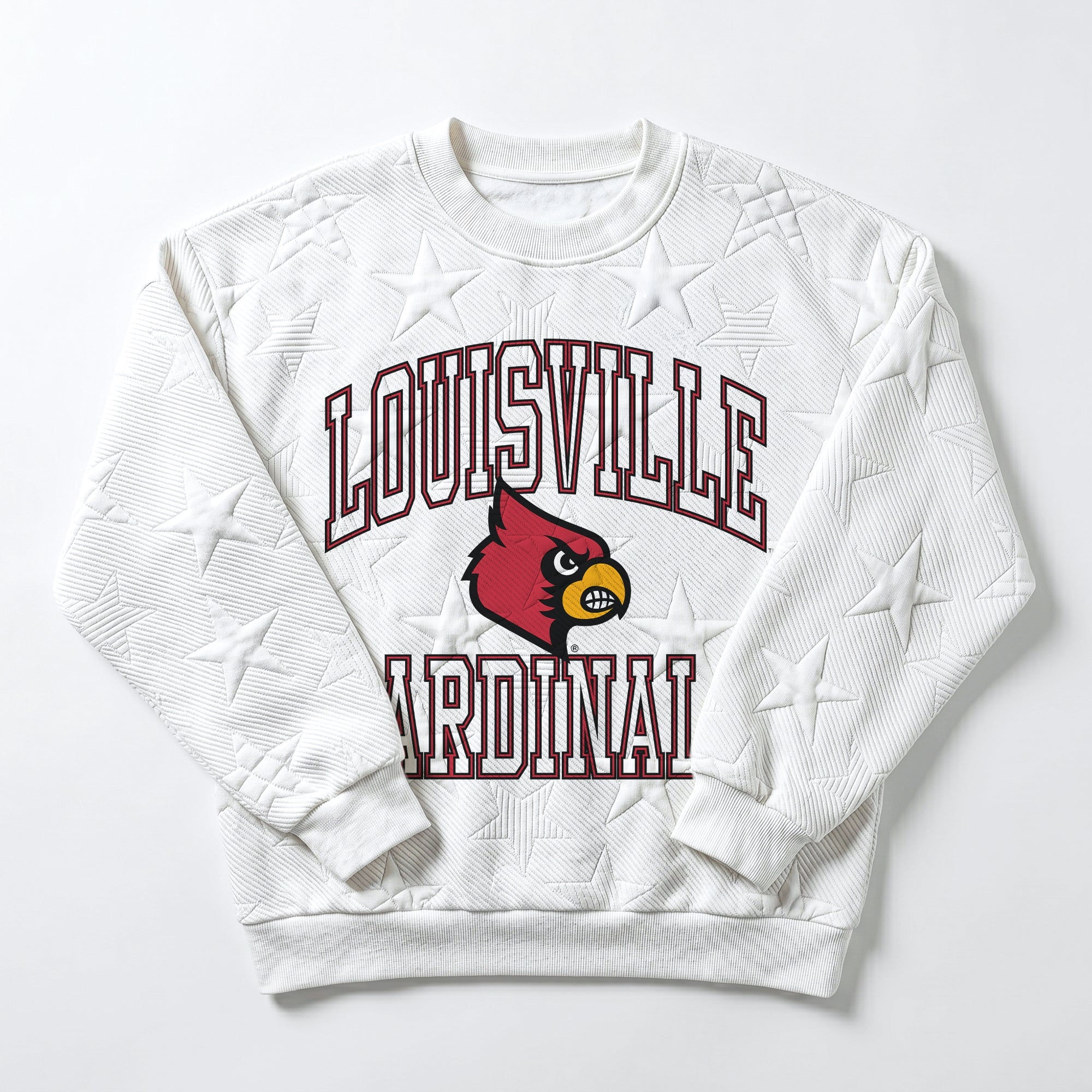 LOUISVILLE CARDINALS BIG PLAY ENERGY KIDS EMBOSSED STAR CREWNECK