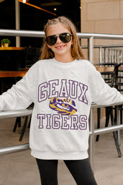 LSU TIGERS BIG PLAY ENERGY KIDS EMBOSSED STAR CREWNECK