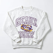 LSU TIGERS BIG PLAY ENERGY KIDS EMBOSSED STAR CREWNECK