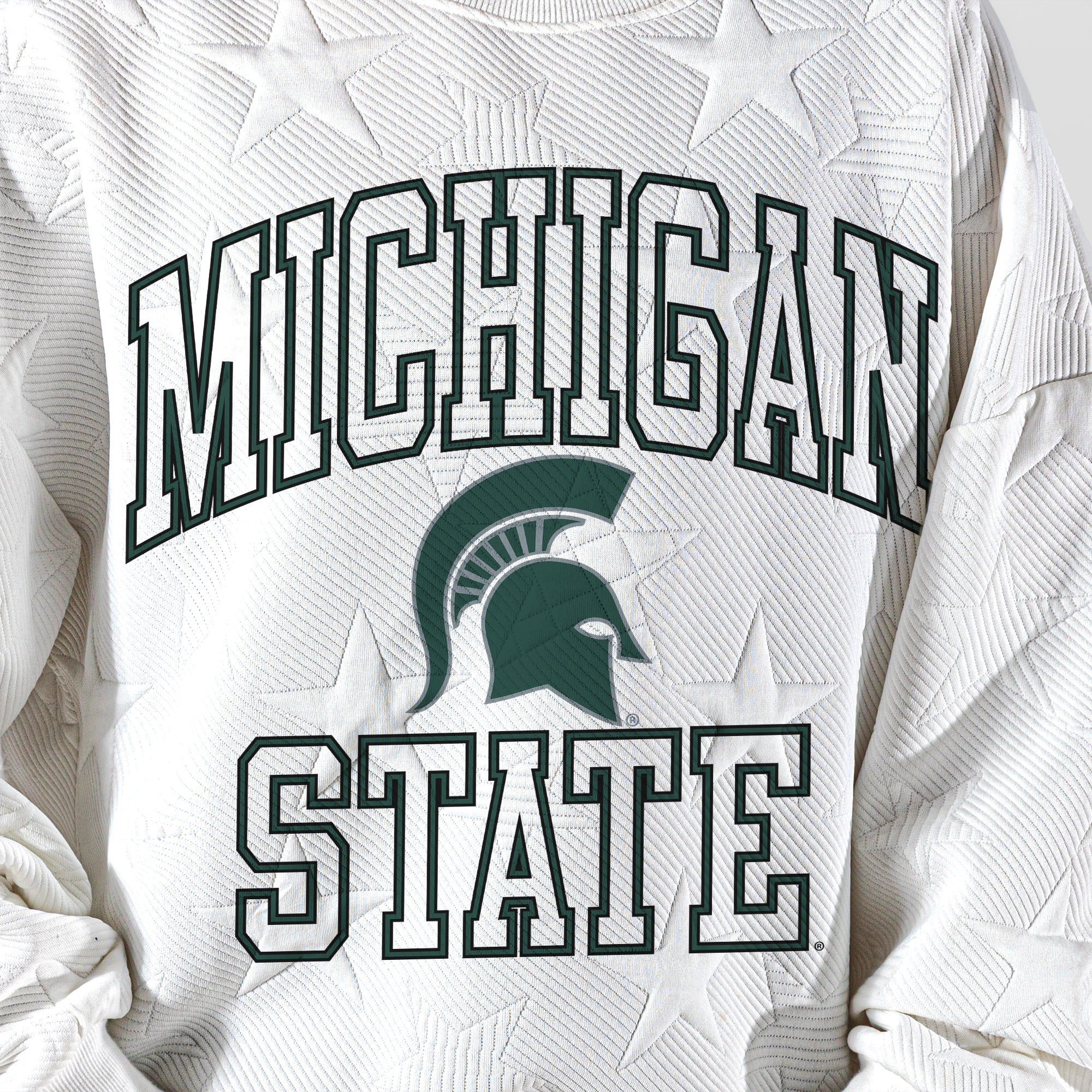 MICHIGAN STATE SPARTANS BIG PLAY ENERGY KIDS EMBOSSED STAR CREWNECK